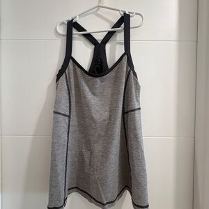 Lululemon Run Back On Track Tank Heathered Stripe Racerback Size 8